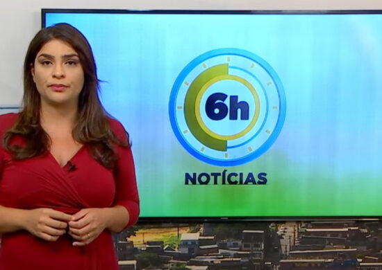 Jornal 6h Notícias foi apresentado por Samira Benoliel – Foto: Reprodução/TV Norte Amazonas.