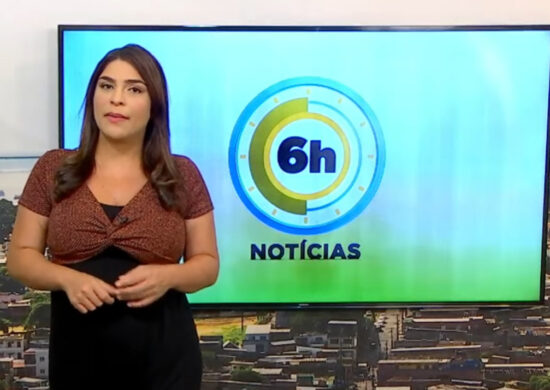 Jornal 6h Notícias foi apresentado por Samira Benoliel – Foto: Reprodução/TV Norte Amazonas.