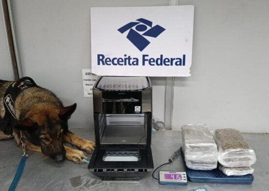 Apreensão de drogas no Aeroporto de Manaus – Foto: Divulgação/ Receita Federal