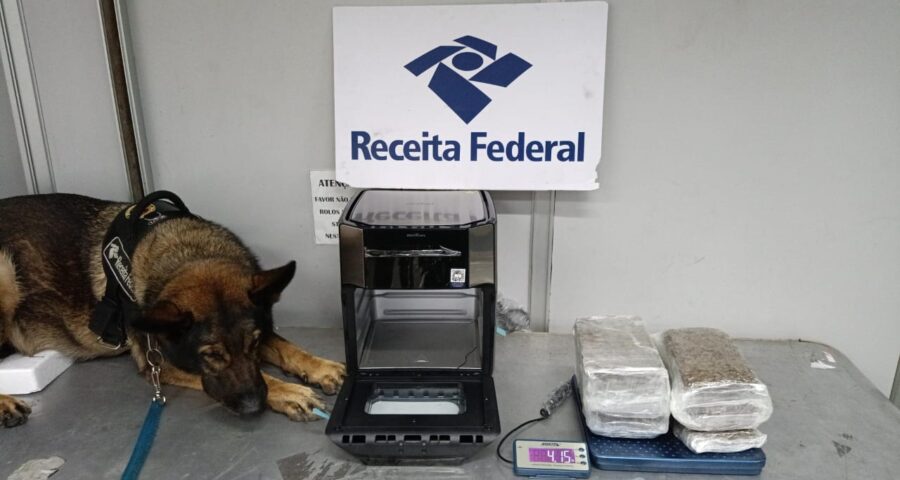 Apreensão de drogas no Aeroporto de Manaus – Foto: Divulgação/ Receita Federal