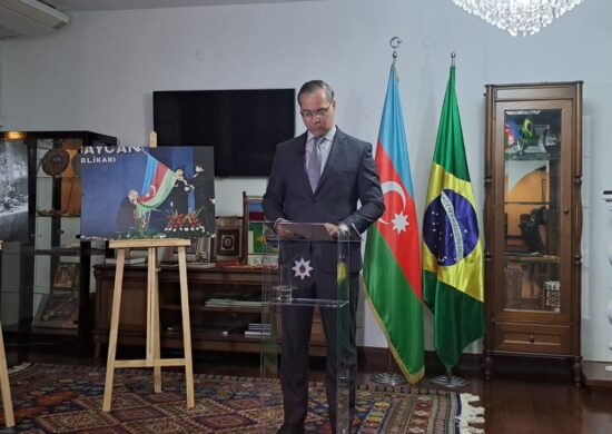 O embaixador do Azerbaijão, Rashad Nowruz em Brasília fala sobre a balança comercial com o Brasil - Foto: Izaias Goldinho/ GNC