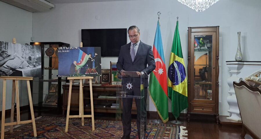 O embaixador do Azerbaijão, Rashad Nowruz em Brasília fala sobre a balança comercial com o Brasil - Foto: Izaias Goldinho/ GNC