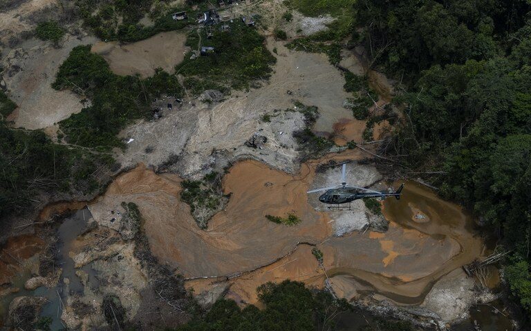 Desmatamento causado por garimpo caiu 95% na terra Yanomami - Foto: Divulgação/ Ibama