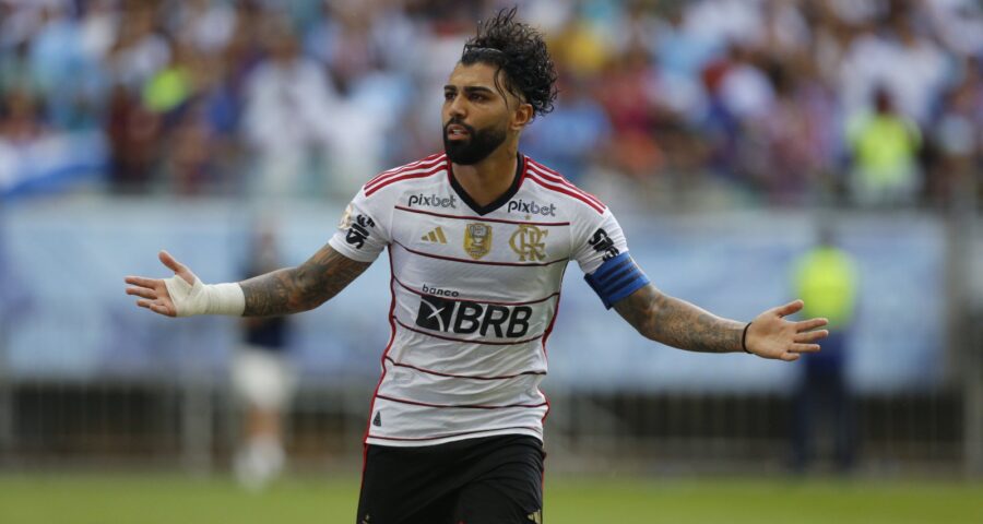 Gabigol marcou o segundo gol do Fla, de pênalti - Foto: Gilvan de Souza/CRF/divulgação