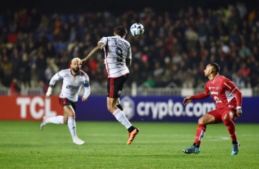 Gabigol abriu o placar com um golaço, mas o Mengão acabou cedendo o empate - Foto: Marcelo Cortes/CRF/divulgação