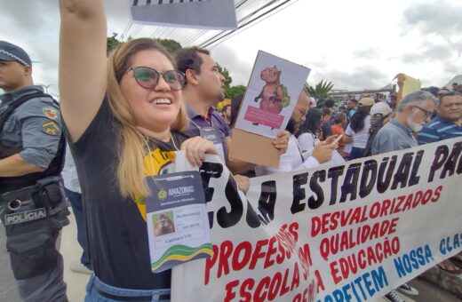 Greve dos professores no Amazonas - Foto: Luzimar Bessa/ TV Norte Amazonas