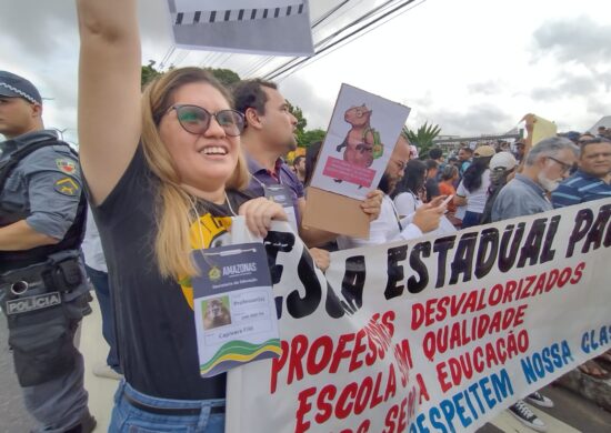 Greve dos professores no Amazonas - Foto: Luzimar Bessa/ TV Norte Amazonas