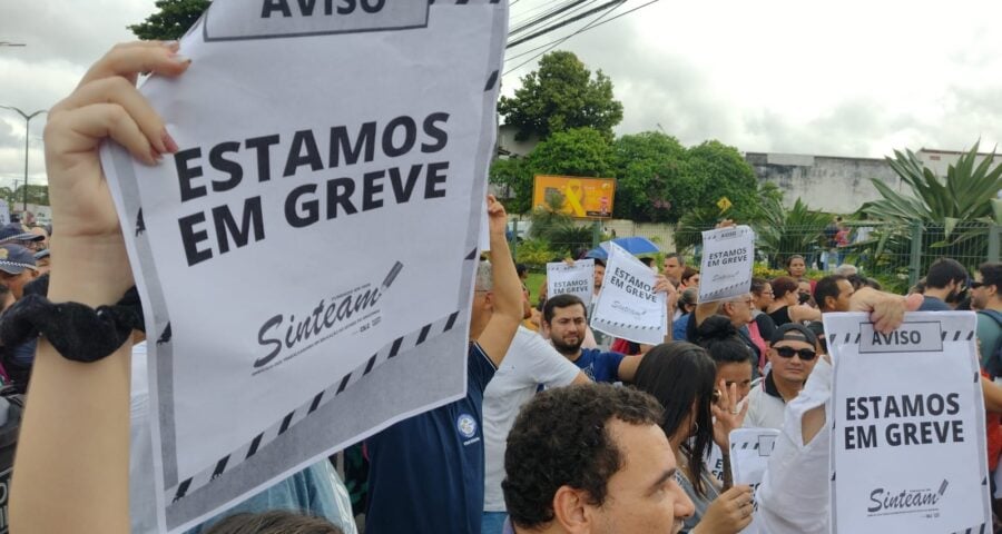 Greve dos professores no Amazonas - Foto: Luzimar Bessa/ TV Norte Amazonas