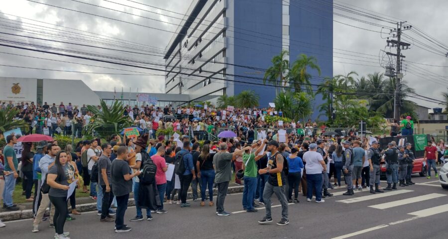 Greve dos professores no Amazonas - Foto: Luzimar Bessa/ TV Norte Amazonas