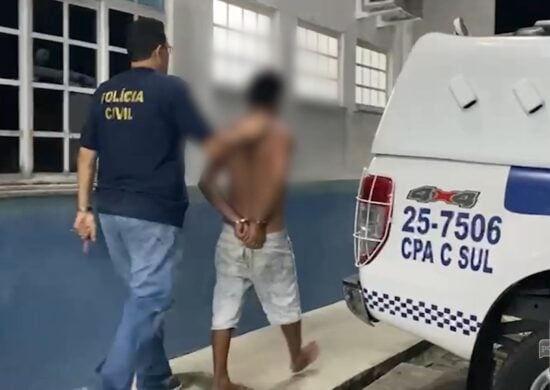 Homem de cinquenta anos é preso por violentar criança em Manaus. Foto: Reprodução/ TV Norte Amazonas.