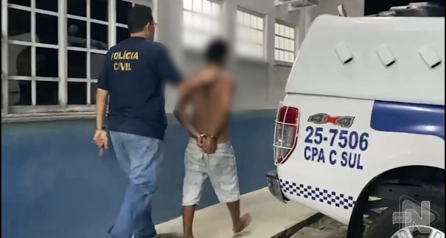 Homem de cinquenta anos é preso por violentar criança em Manaus. Foto: Reprodução/ TV Norte Amazonas.