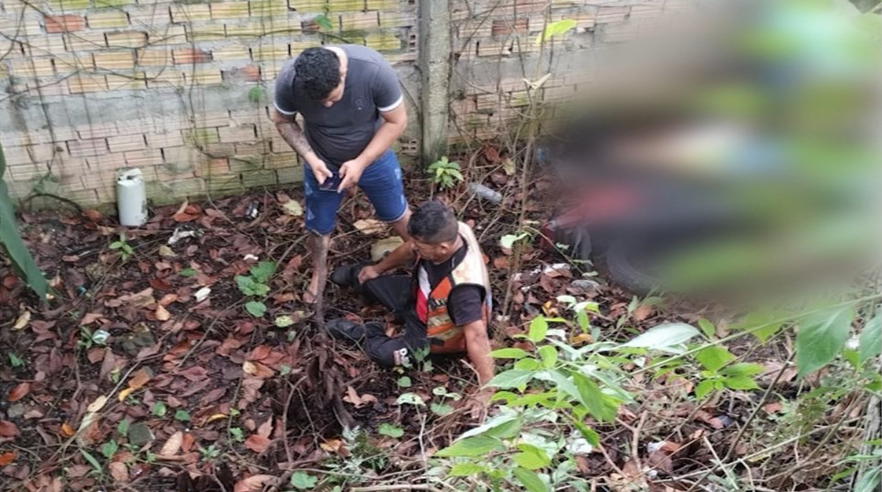 Homem morre ao bater em muro em acidente de moto na Zona Leste de Manaus. Foto: Reprodução/ TV Norte Amazonas.