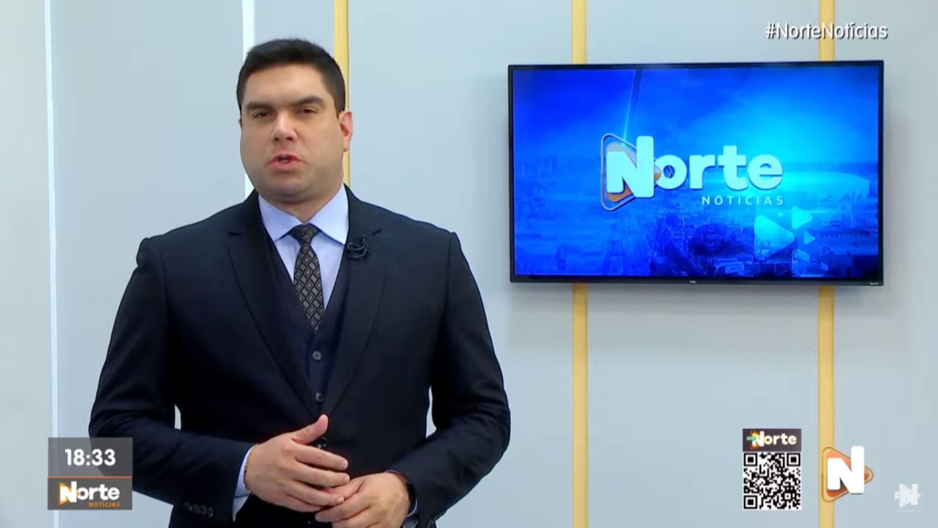 O Norte Notícias foi apresentado por Clayton Pascarelli – Foto: Reprodução/TV Norte Amazonas