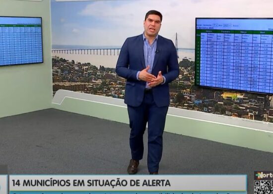 Jornal 6h Notícias foi apresentado por Clayton Pascarelli– Foto: Reprodução/TV Norte Amazonas.