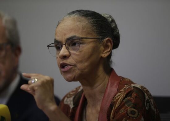 Ministra Marina Silva durante entrevista coletiva realizada em abril na sede da pasta em Brasília. Foto: Wilton Junior/Estadão