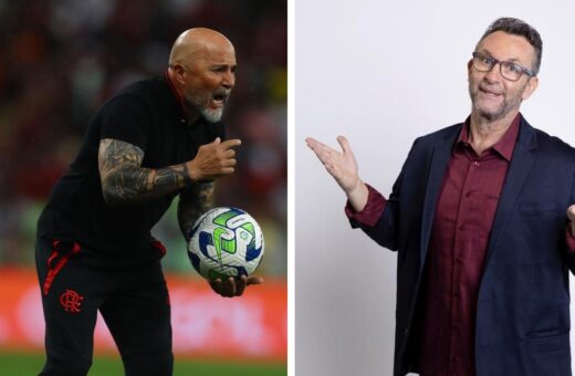 Ação movida por Sampaoli é referente a comentário feito por Neto no programa 'Os Donos da Bola', em abril - Fotos: Gilvan de Souza/Reprodução/Instagram @sampaolioficial @craqueneto