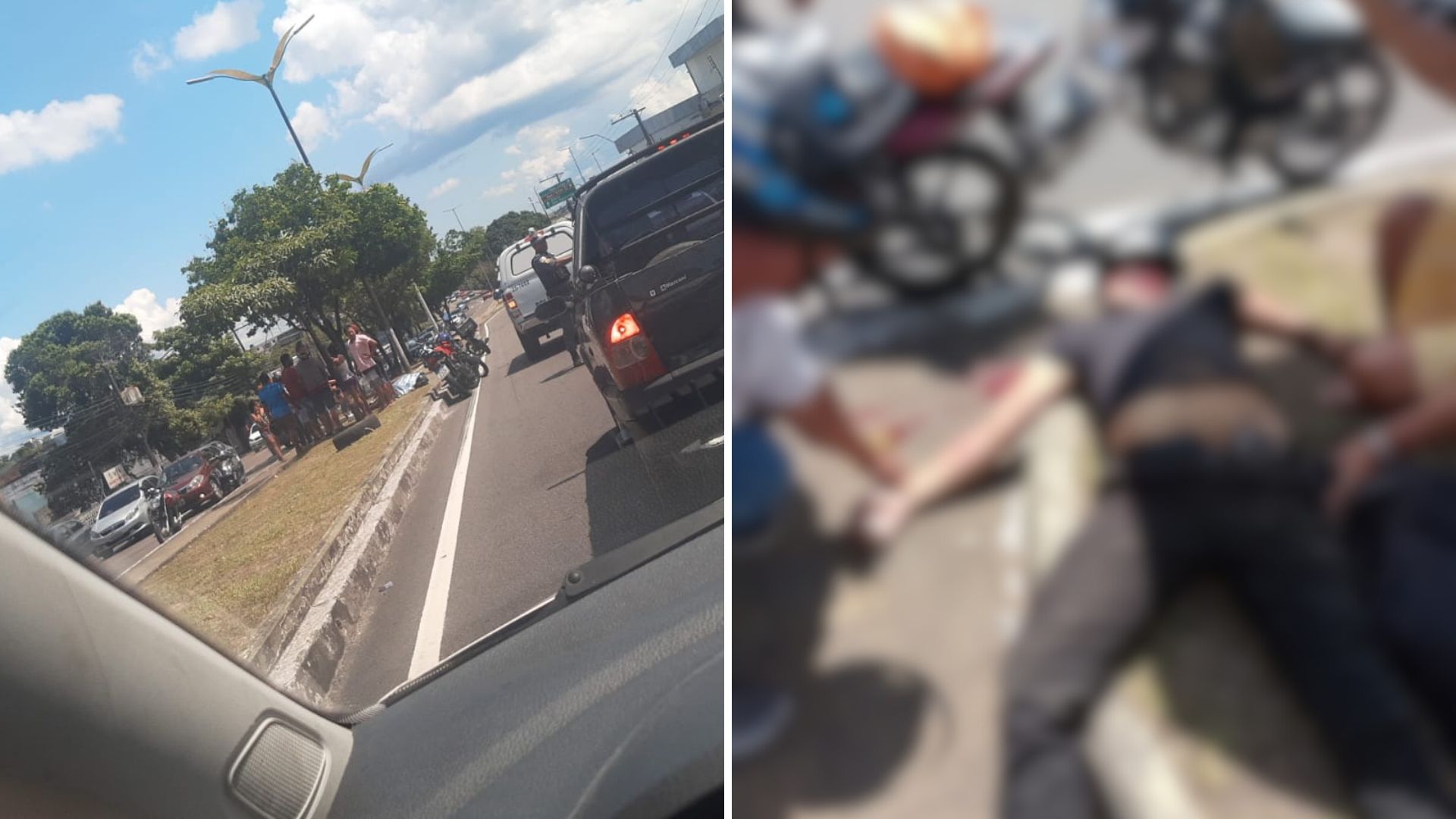 Motociclista morreu ao colidir com árvore - Foto: Reprodução/WhatsApp