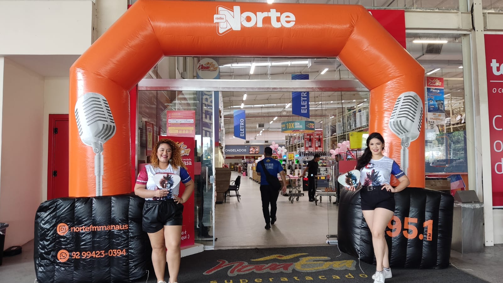 A ação de retirada de ingressos acontece até meio-dia desta quinta-feira (11) no Supermercado Nova Era - Foto: Mariana Lima/ Grupo Norte de Comunicação