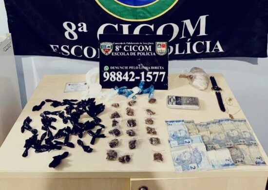 Polícia prendeu jovem de 22 anos em ação da 8ª Cicom na Compensa - Foto: Divulgação/SSP-AM