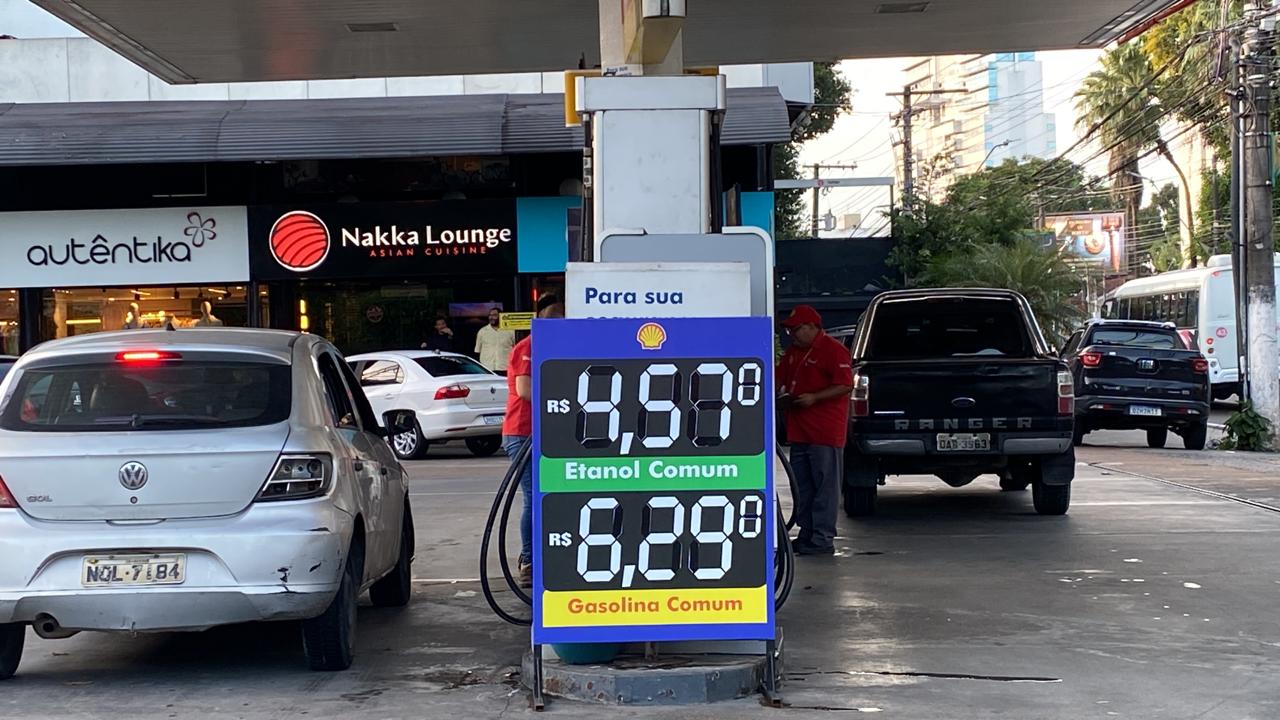 Redução: Posto de combustível na Zona Centro-Sul de Manaus - Foto: André Meirelles / Portal Norte