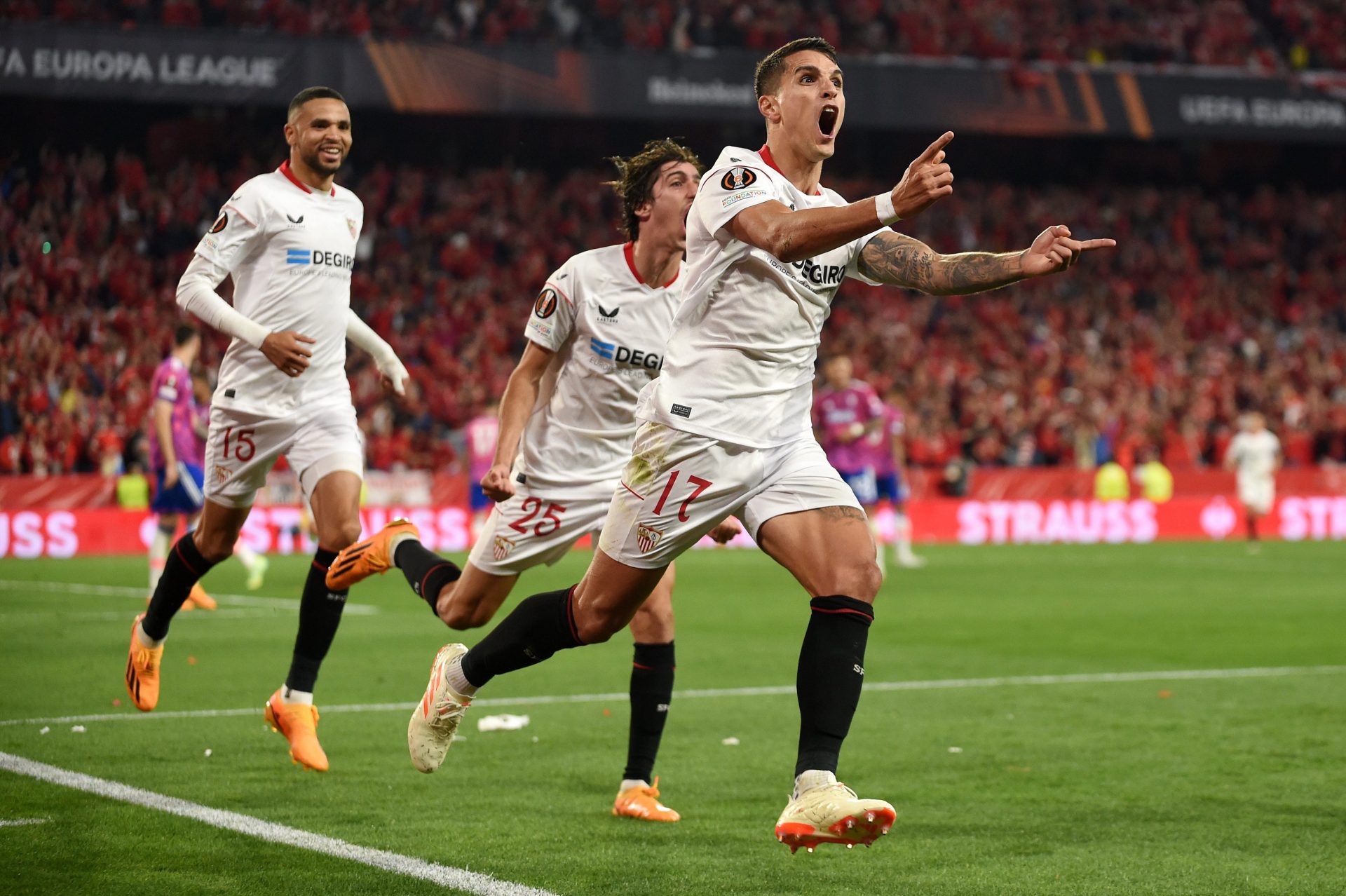 Sevilla derrota o Juventus no jogo da volta da semifinal e conquista vaga para a grande final - Foto: Reprpodução/Twitter @EuropaLeague