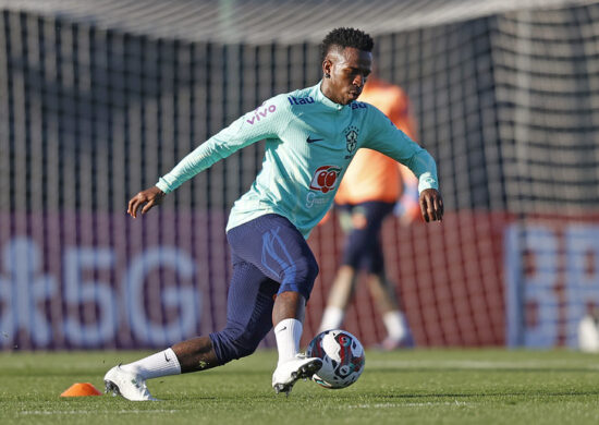 Vini Jr em treino para amistoso da seleção, realizado em março - Foto: Rafael Ribeiro/CBF/divulgação