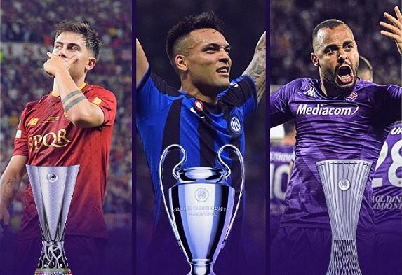 O Inter lidera o Roma e Fiorentina, e se prepara para enfrentar o Manchester City na fina da Champions League - Foto: Reprodução/SBT