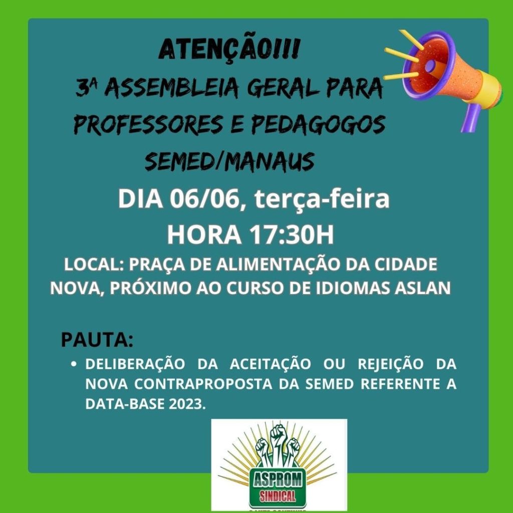 Convite para assembleia da Asprom - Foto: Divulgação/ Asprom