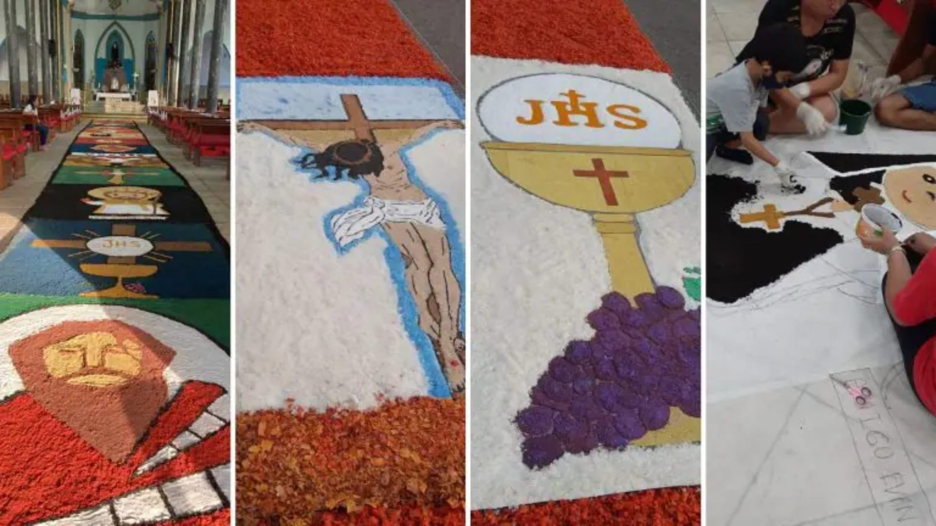 Tapetes de Corpus Christi fazem parte da tradição religiosa - Foto: Divulgação/Arquidiocese de Manaus