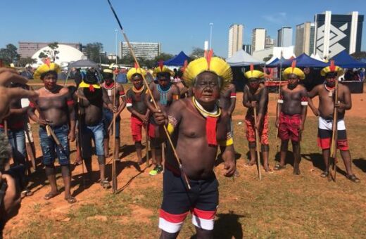 Indígenas fazem protesto em Brasília - Foto: Izaias Goldinho/ TV Norte