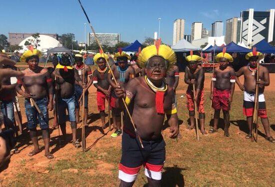 Indígenas fazem protesto em Brasília - Foto: Izaias Goldinho/ TV Norte