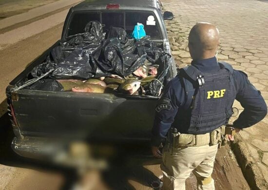 PRF flagra homens transportando 1 tonelada de peixe em Boa Vista