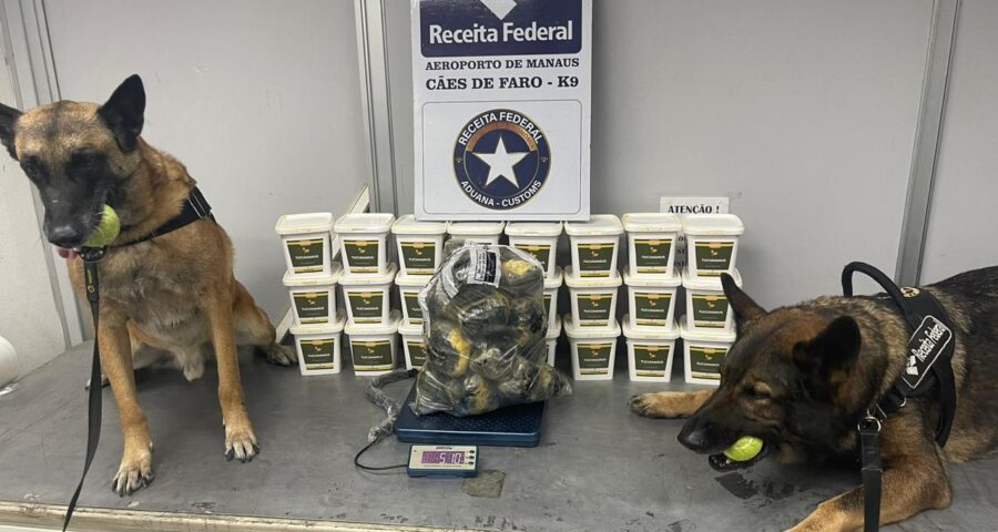 Potes de margarina com maconha são apreendidos em Aeroporto Eduardo Gomes