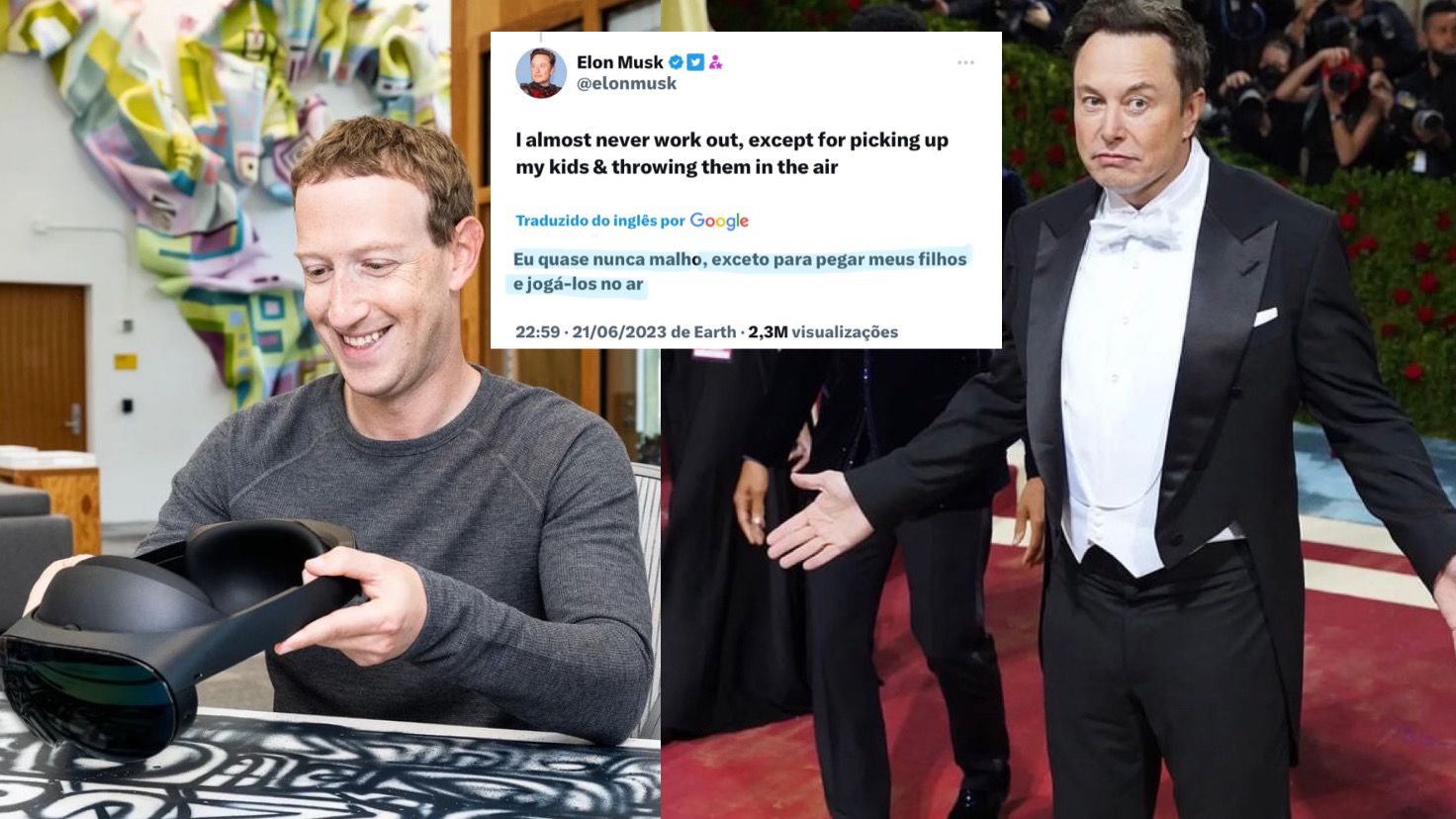 Elon Musk provocou dono do grupo Meta e teve resposta de Zuckerbeg - Foto: Reprodução/Instagram @zuck @elonmusk