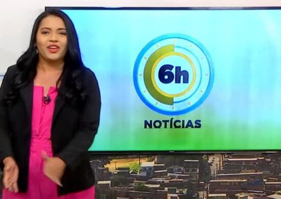 Jornal 6h Notícias foi apresentado por Luana Lima – Foto: Reprodução/TV Norte Amazonas.