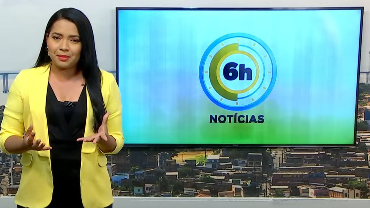 Jornal 6h Notícias foi apresentado por Luana Lima – Foto: Reprodução/TV Norte Amazonas.