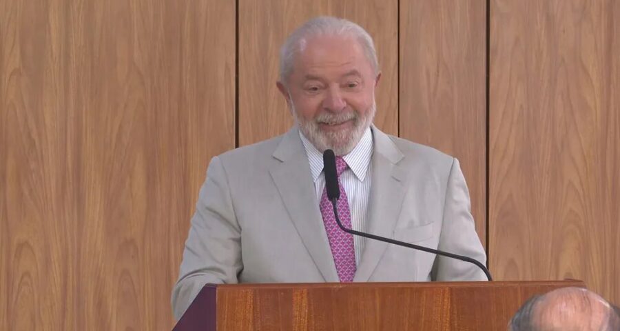 O presidente Lula fez uma brincadeira envolvendo a criação de um "Ministério do Namoro" - Foto: Reprodução/TV Brasil