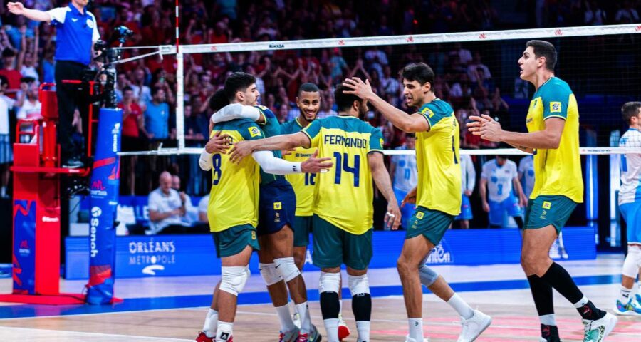 Brasil vence Eslovênia pela segunda semana da Liga das Nações de Vôlei - Foto: Reprodução/ Twitter @volei