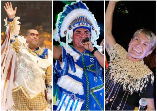 Toadas cantadas por Arlindo Jr., Klinger Araújo e Zezinho Corrêa marcaram gerações - Foto: Divulgação/Caprichoso e Semcom