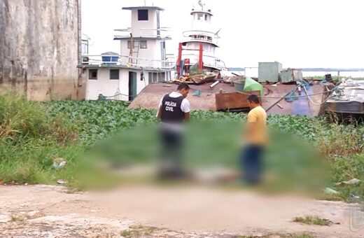 Corpo de homem espancado é deixado amarrado na Zona Sul de Manaus. Foto: Reprodução/TV Norte Amazonas.