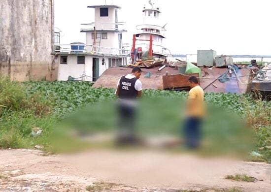 Corpo de homem espancado é deixado amarrado na Zona Sul de Manaus. Foto: Reprodução/TV Norte Amazonas.