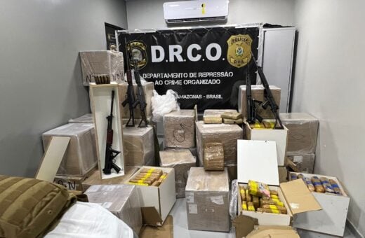 Apreensão de mais de 1,5 tonelada de droga, em Manaus. — Foto: Divulgação