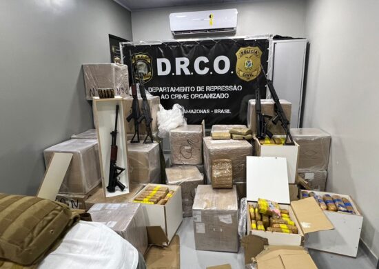 Apreensão de mais de 1,5 tonelada de droga, em Manaus. — Foto: Divulgação