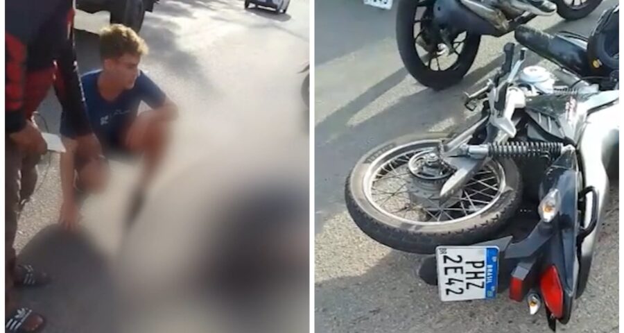 Entregador morre em acidente de moto enquanto fazia serviço em Manaus - Foto: Reprodução/TV Norte Amazonas