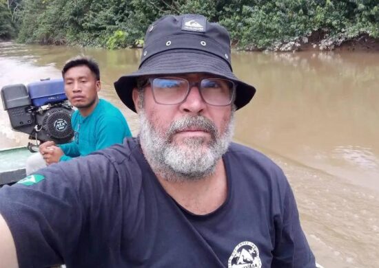 Foto foi feita antes do indigenista Bruno Pereira e do jornalista britânico Dom Phillips serem executados -Foto: Reprodução