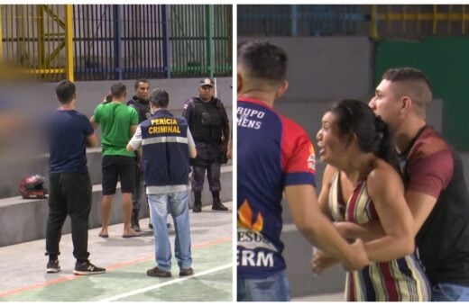 Homem é assassinado a tiros em quadra de esporte na Zona Norte de Manaus – Foto: Reprodução/TV Norte Amazonas