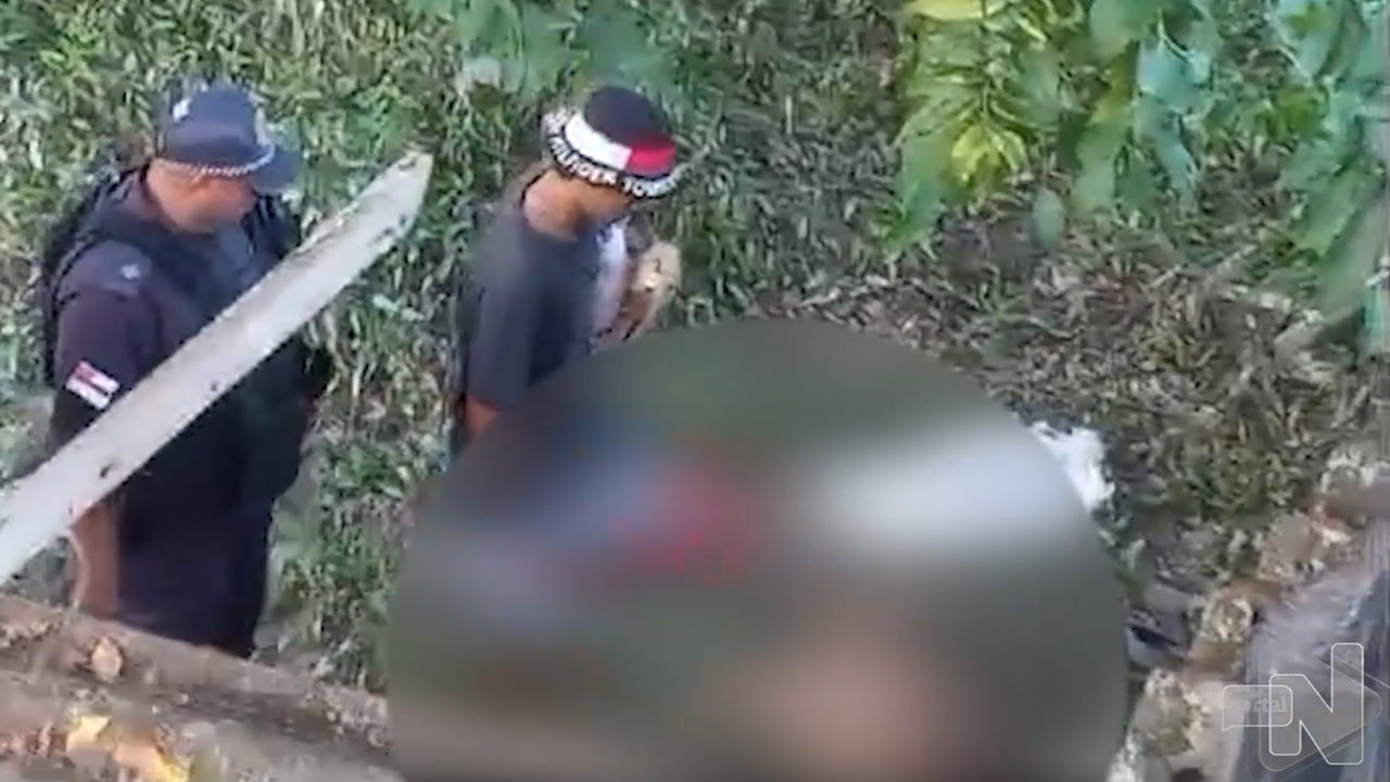 Jovem é executado em quintal de casa na Zona Centro-Sul de Manaus – Foto: Reprodução/TV Norte Amazonas