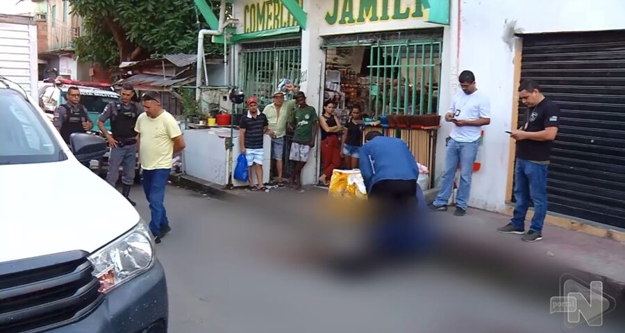 Morador de rua é perseguido e morto a tiros na Zona Norte de Manaus - Foto: Reprodução/TV Norte Amazonas