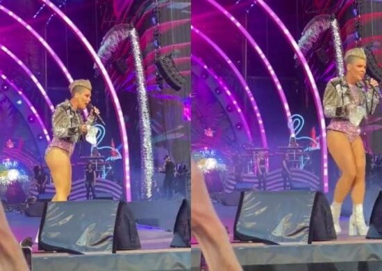 Pink se apresentava em Londres quando notou a bolsa com as cinzas no palco - Foto: Reprodução/Twitter @jnflesch