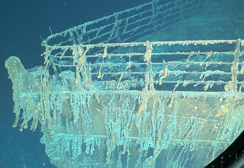 Destroços do Titanic fotografados pela OceanGate - Foto: Reprodução OceanGate